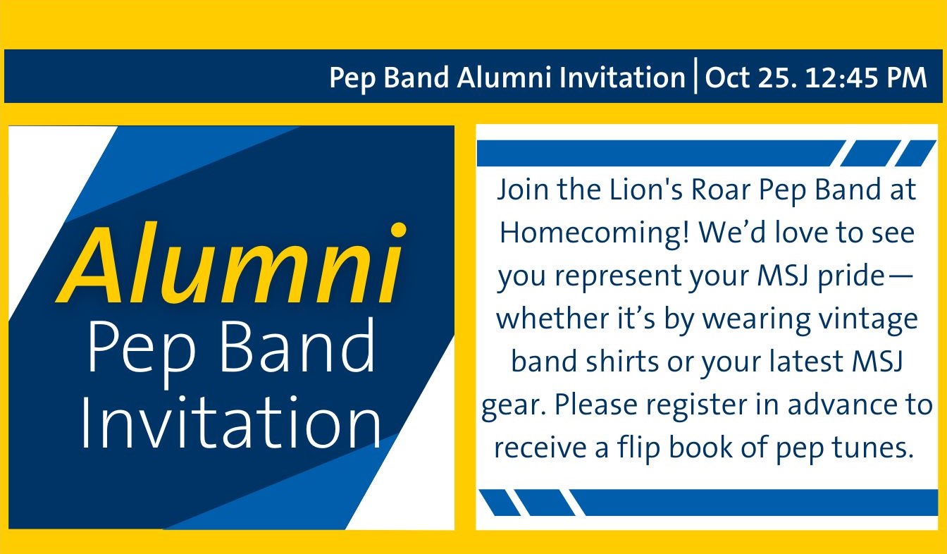 Alumni Pep Band Invitation